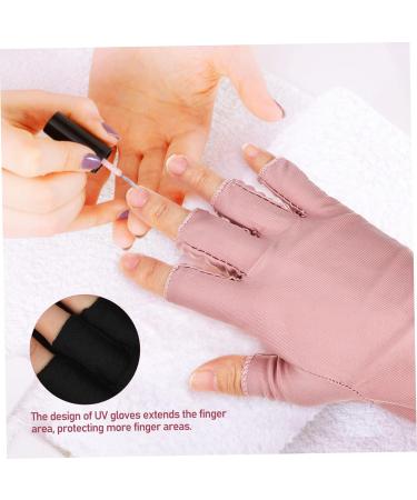 CANIGHT 2 Pairs UV Gloves Nail Art Accessory UV Nail Gloves Manicure Gloves Gel Nail Gloves Nail Art Supplies Nail UV Rays Gloves Fingerless Gloves Gloves for Gel Nails - Buy Online on GoSupps.com