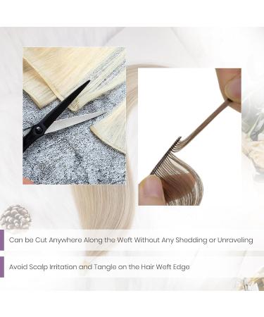 LAAVOO TREE Real Hair Extensions - Virgin Blond Ombre & Light Brown Balayage 60cm #9A/10/800 - Perfect for Sewing - Buy Online on GoSupps.com