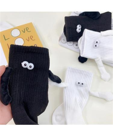 Funny Magnetic Suction Cup 3D Doll Couple Socks - Unisex Medium Black+white - Buy Online on GoSupps.com