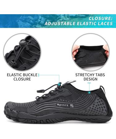 ZHR Black Aqua Shoes for Men & Women - Water Shoes Swimming & Beach Footwear (39 EU) - Buy Online on GoSupps.com