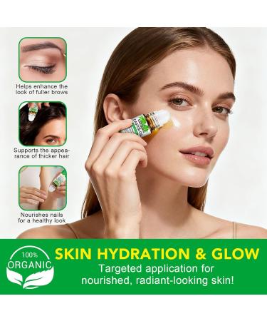 Acorn + Oak Organic Castor Oil 1 fl.oz 100% Pure Cold Pressed for Hair Growth Eyebrows & Eyelashes Natural Moisturizer for Skin & Nails Roll-On Glass Bottle Multi-Purpose Care - Buy Online on GoSupps.com