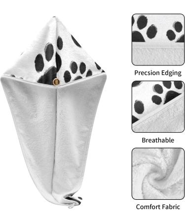 Dog Paws Hair Towel 2 Pack | Super Absorbent Quick Dry Hair Turbans for Women & Girls - Buy Online on GoSupps.com