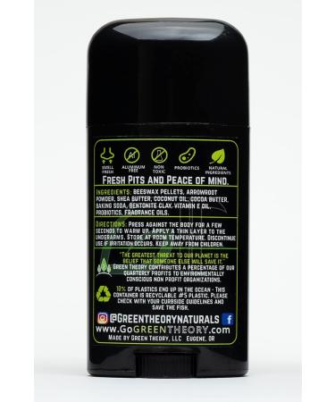 Green Theory Neptune Probiotic Natural Deodorant for Men - Aluminum-Free Non-Toxic Solid Stick 2.65 oz - International Shipping Available - Buy Online on GoSupps.com