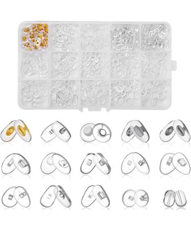 Soft PVC Nose Pads 150 Pairs | Eyeglass Repair Kit for Glasses, Sunglasses - 15 Styles - Buy Online on GoSupps.com