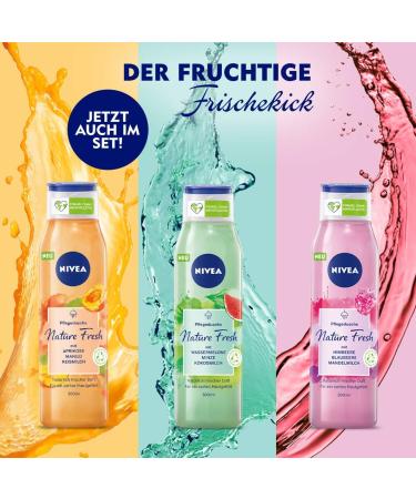 NIVEA Fresh Blends Watermelon Shower Gel 300ml - Vegan Women's Shower Gel with Natural Watermelon Juice, Mint & Coconut Milk - Buy Online on GoSupps.com