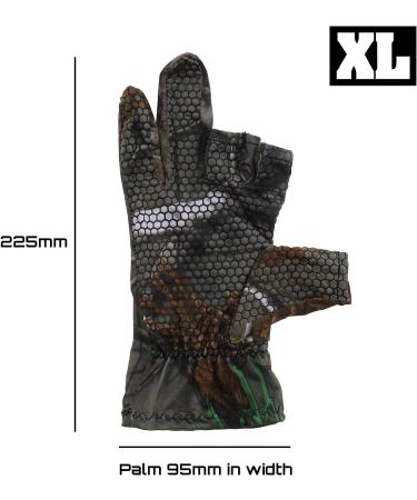 Emagentech XL Fingerless Fishing Gloves for Men - Anti-Slip Moisture-Absorbing Fast-Drying Camouflage Gloves for Hunting Kayak & Hiking - Buy Online on GoSupps.com
