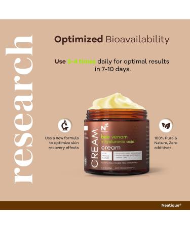 Neatique Bee Venom & Hyaluronic Acid Anti-Aging Face Cream 2025 New Renewal Formula Skin Moisturizer All Skin Types 2.12 Oz (60g) - Buy Online on GoSupps.com