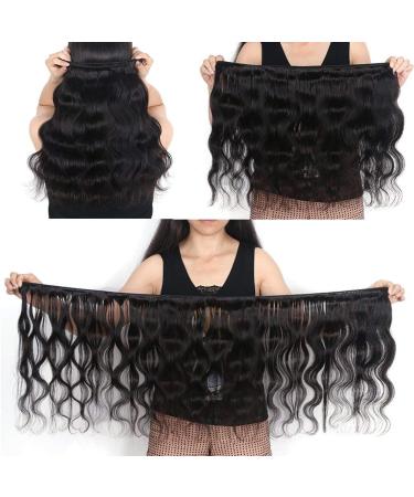 BFary Body Wave 4 Bundles with 4*4 Closure - 100% Unprocessed Brazilian Virgin Human Hair Extension for Black Women - Natural Color - Buy Online on GoSupps.com