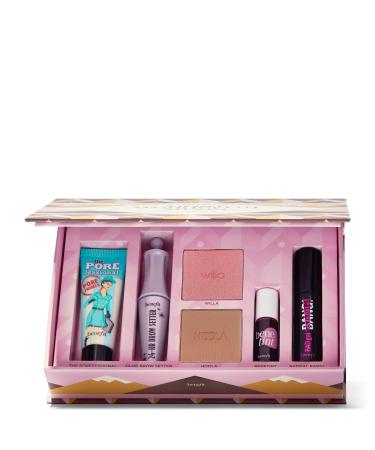 Benefit Most Wonderful minis - Complete beauty kit for brows face lips & lashes (Worth 65) neutral-rose blush rose-tinted lip & cheek stain