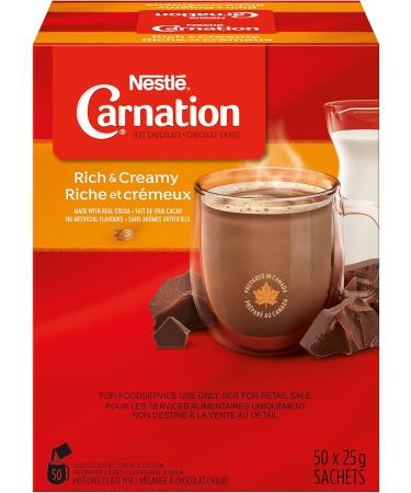CARNATION Hot Chocolate Hot Cocoa Rich and Creamy Sachets 6 Boxes 50x25g (300 Count) Rich and Creamy 25 g (Pack of 300) - Buy Online on GoSupps.com