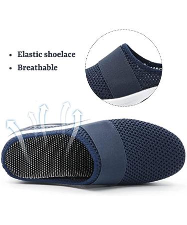 Rsaveld Air Cushion Slip-On Walking Shoes | Orthopedic Diabetic Footwear for Swollen Feet | Size 9.5 Blue - Buy Online on GoSupps.com