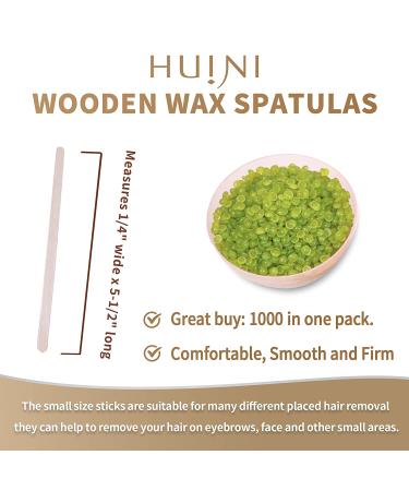 Huini 1000 Ct. Wooden Waxing Applicators Sticks for Face & Eyebrows Hair Removal - Pack of 1000 - Buy Online on GoSupps.com