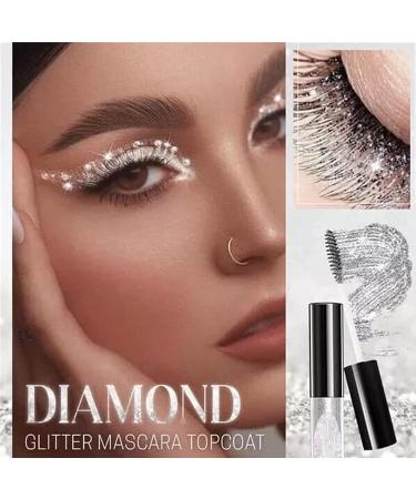 Glitter Mascara Topper Colored Mascara Waterproof Mascara Smudge-Proof Quick-Drying Glitter Eyelash Cream Curling Long Lasting Eyelashes for Women Girls (01# & 02#) - Buy Online on GoSupps.com