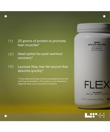 LTH Flex Whey Protein Isolate - Trusted by Life Time Members - Lactose-Free Protein Powder - NSF Certified for Sport - Low Fat No Added Sugar & Low Carb - Vanilla (30 Servings) - Buy Online on GoSupps.com