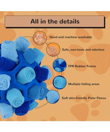Snuffle Ball Toy for Dogs - Interactive Portable Sniffing Toy for Small & Medium Pets - Blue - Buy Online on GoSupps.com