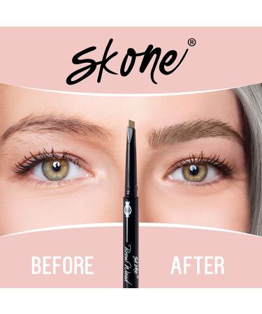 Skone Cosmetics Brow Wand Eyebrow Pencil - Retractable, Long-Lasting, Waterproof Makeup Pen for Platinum Blondes/Gray Hair - Buy Online on GoSupps.com