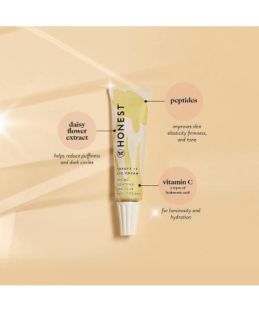 Honest Beauty Depuff Eye Cream with Vitamin C & Daisy Flower Extract | EWG Certified, Dermatologist Tested, Vegan & Cruelty-Free | 0.5 fl. oz - Buy Online on GoSupps.com