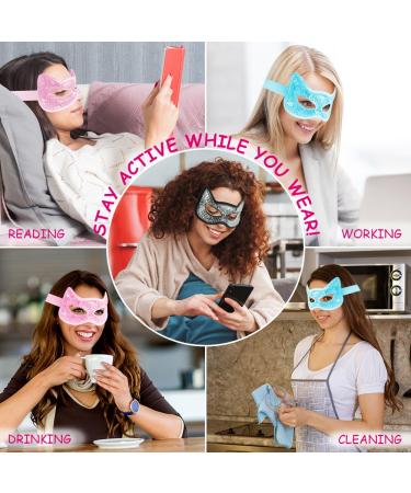 Cooling Eye Mask - Gel Hot Cold Therapy for Puffy Eyes Dry Eyes Headaches Migraines & Dark Circles (2 Pack - Blue & Black - Buy Online on GoSupps.com