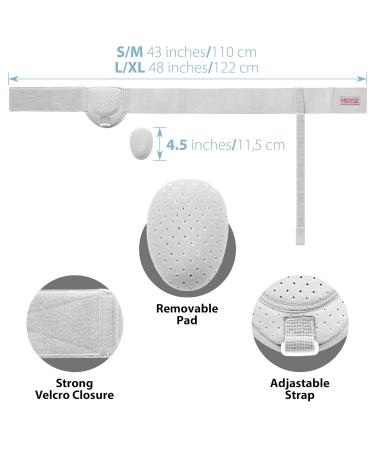 ORTONYX Inguinal Groin Hernia Belt with Removable Compression Pad - Adjustable Support Truss for Men and Women - White (S/M) - Buy Online on GoSupps.com