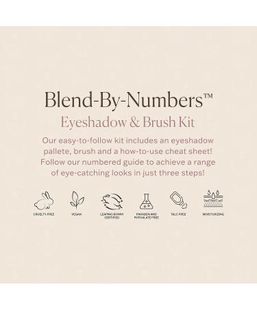 Trio Beauty Blend-By-Numbers Palette Kit | Eyeshadow Palette for All Skin Tones | Travel-Friendly Nude Eyeshadow Palette with Brush | Easy-to-Use Makeup Palette - Buy Online on GoSupps.com
