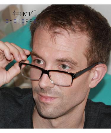 Eyekepper Men's Reading Glasses 5 Pack +2.00 Spring Hinges Classic Readers Black Frame Black-5pcs - Buy Online on GoSupps.com