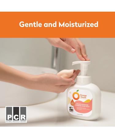 ORANGE HOUSE Color Changing Foaming Hand Soap Plant-Based Moisturizing Foam with Natural Orange Oil Gentle Formula 11.8 Fl Oz (1 Pack) - Buy Online on GoSupps.com