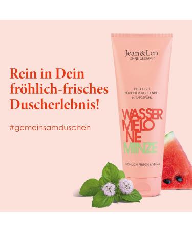 Jean & Len Watermelon & Mint Shower Gel - Vegan pH Balanced 250ml | Refreshing Care for All Skin Types - Buy Online on GoSupps.com