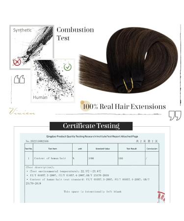 Buy Vivien Real Hair Treat Extensions - Balayage Remy Hair Extensions Natural Black & Chestnut Brown 55cm 100g | Quality Hair Cladding - Buy Online on GoSupps.com