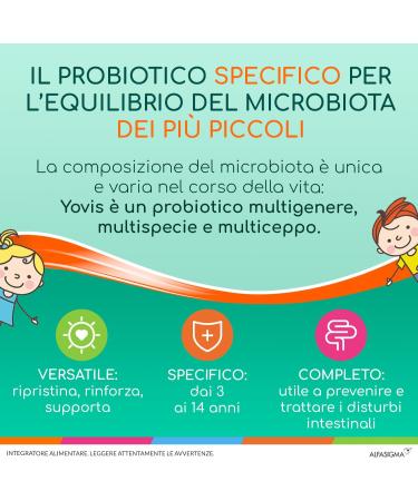  Yovis YOVIS Children's Bottles Probiotics for intestinal well-being with vitamins B6 and B12 10 billion live lactic acid bacteria suitable for children aged 3 to 14 years 10 bottles strawberry flavor - Buy Online on GoSupps.com