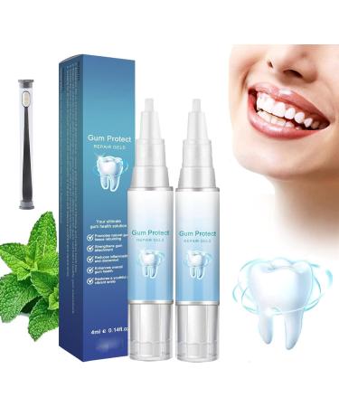 Neslemy Gum Gel Neslemy Gum Shield Therapy Gel Dentizen Gum Therapy Gel Gum Instant Treatment Gel Teeth Whitening Essence Pen Intensive Stain Removal Teeth (2 Pcs)