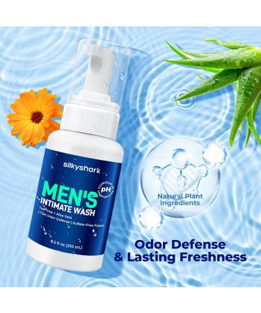 SilkyShark Mens Intimate Wash (8.5 Fl Oz) Mens Body Wash PH Balanced Body Washes Men s Hygiene Essentials for Eliminates Bodily Odors Intimate Washes for Soothes Refreshes & Maintains Hygiene - Buy Online on GoSupps.com