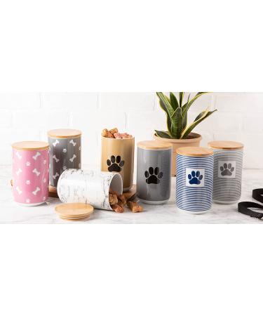 Bone Dry Ceramic Pet Collection Gray Canister - Stylish and Functional Pet Food Storage - Buy Online on GoSupps.com