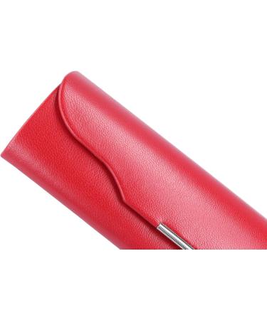 Paule & Knopf Trendy Glasses Case - Genuine Leather Snap Fastener - Fire Red - Stylish & Durable - International Shipping Available - Buy Online on GoSupps.com