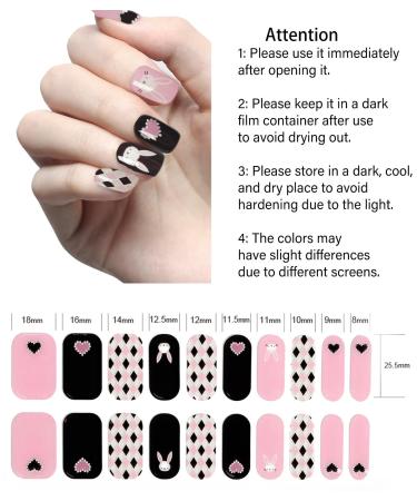 TrueShei Nail Foils - Rabbit UV Gel Nail Film | 20PC Self-Adhesive Gel Nail Stickers for Stunning Nail Art - Buy Online on GoSupps.com