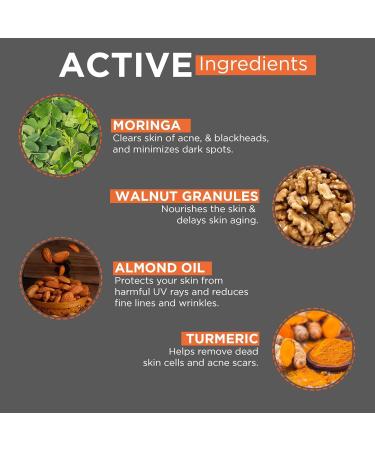 De Tan Removal Face Scrub 100g | Moringa Walnut & Almond Oil | Exfoliate & Deep Clean | Paraben & SLS Free | All Skin Types | Shop Now - Buy Online on GoSupps.com