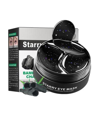 Bamboo Charcoal Collagen Eye Patches for Dark Circle - Wrinkle Patches - Moisturizing Eye Masks - Eye Bags Remover - Fading Fine Lines and Firming Skin