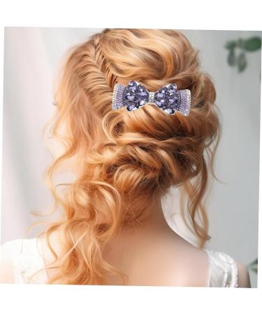 MAGICLULU Purple Crystal Hairpin for Women on Back of Head Decorative Hair Clip Bride Hair Clips Rhinestone Hair Clips Crystal Hair Accessories Clips for Hair Small Hair Clips Hair Barrette - Buy Online on GoSupps.com