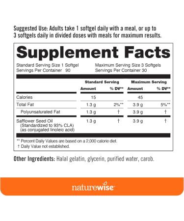 NatureWise 1 CLA 1300 - Non-Stimulating Non-GMO - 90 Softgels 30-Day Supply + 1 Liver Balance - Milk Thistle Dandelion Turmeric - 120 Capsules 60-Day Supply  - Buy Online on GoSupps.com