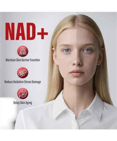 NAD+ Supplement 1000mg Liquid - High Absorption NAD+ with Trans Resveratrol 2000mg, Collagen & Hyaluronic Acid, Anti-Aging Energy Support for Women, Cellular Health & Longevity Boost - Buy Online on GoSupps.com