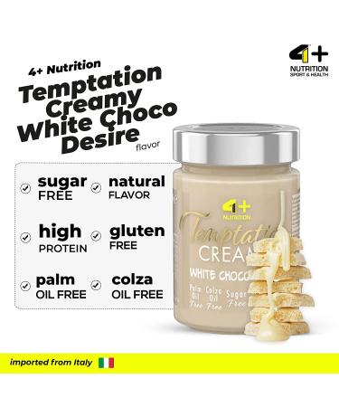 White Chocolate Spread- Sugar Free Chocolate Spread with Creamy Cocoa Taste Gluten Free Spread White Chocolate Butter No Added Sugar 9g Protein Per Serving Keto No Palm Oil (4 Nutrition) - 300g - Buy Online on GoSupps.com