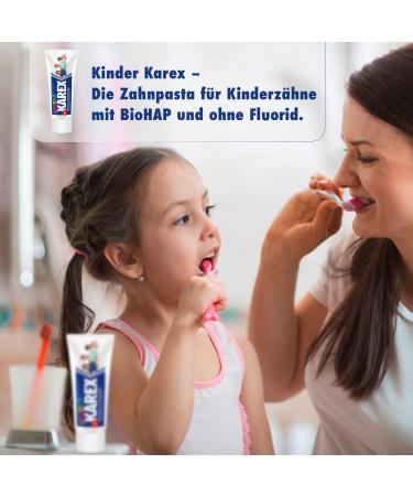 Children's KAREX Toothpaste 50ml - Fluoride-Free Caries Protection for Kids 0+ with BioHAP - First Milk Tooth Care - Buy Online on GoSupps.com