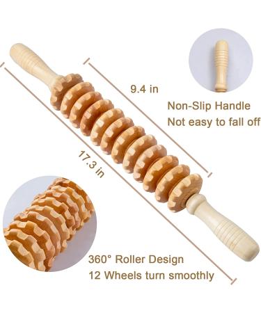 Mikako Wood Therapy Roller: Lymphatic Drainage & Cellulite Massager - Buy Online on GoSupps.com