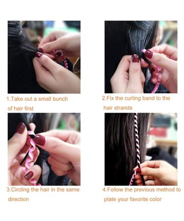 Colorful Hair Styling DIY Accessories Tool Set - 12 Pieces Spiral Hair Jewelry for Girls' Parties & Birthdays - Buy Online on GoSupps.com