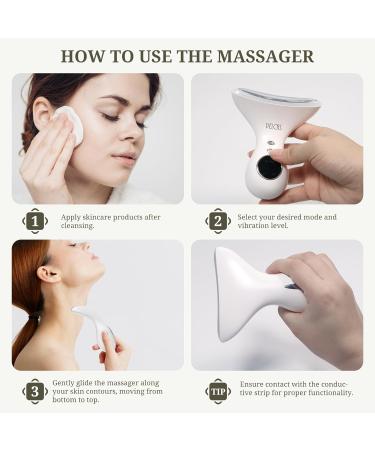 Pelcas 4-in-1 Face Massage Device - Anti-Wrinkle EMS Beauty Tool with Heat LED & Vibration for Skin Tightening & Lifting | USB Rechargeable - Buy Online on GoSupps.com