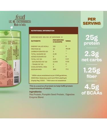 Ori Gin Nutrition 100% Natural Plant Protein Powder - Best Vegan Protein 25g Plant Based Protein Easy to Digest Unflavoured 250g | Free International Shipping - Buy Online on GoSupps.com