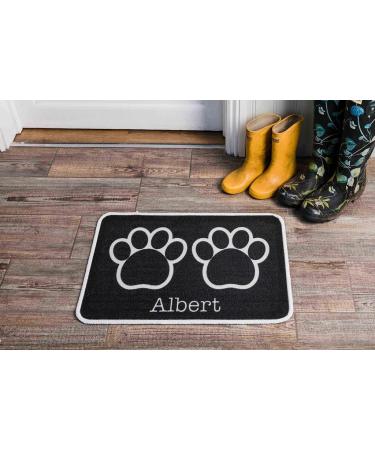 Personalised Extra Large Pet Rebellion Pet Food Mat for Cats and Dogs - Non-Slip, Machine Washable, Absorbent - Big Paws Black - Buy Online on GoSupps.com
