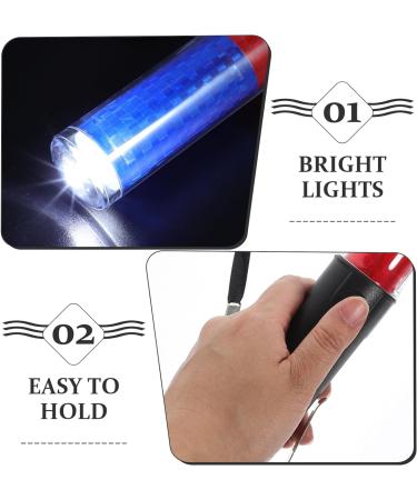 JECOMPRIS 26cm Led Traffic SafetyBaton Light Signal Traffic Wands Traffic Control Night Wands Air Marshaling Signal Wand Concert Luminous Stick for Car Directing Police Blue - Buy Online on GoSupps.com