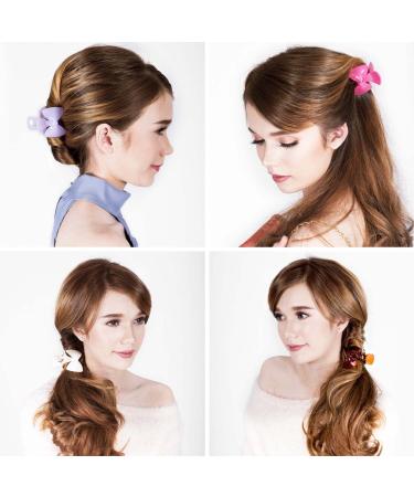 RC Roche 6-Piece Plastic Loop Hair Clips for Women & Girls - Stylish Medium Teeth Clips in Black White Brown & Transparent - Buy Online on GoSupps.com