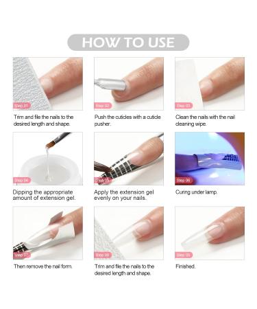 COSCELIA Builder Gel Set - Pink Clear & White UV Gel for Nail Extensions - 6 x 15ML - Perfect for Beginners - DIY Gel Nails - Buy Online on GoSupps.com