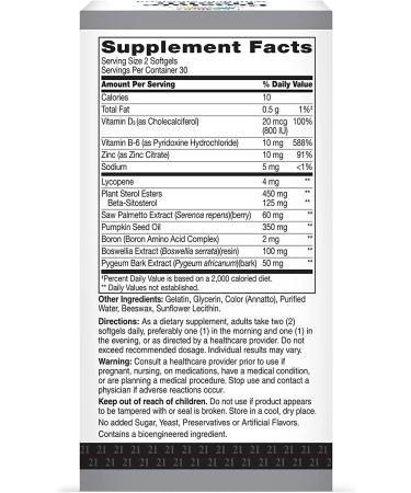 21st Century Prostate Health with Beta-Sitosterol 125 mg - 60 Softgels for Optimal Wellness - Buy Online on GoSupps.com